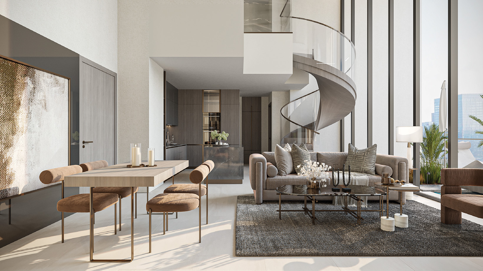 One park square duplex appartement