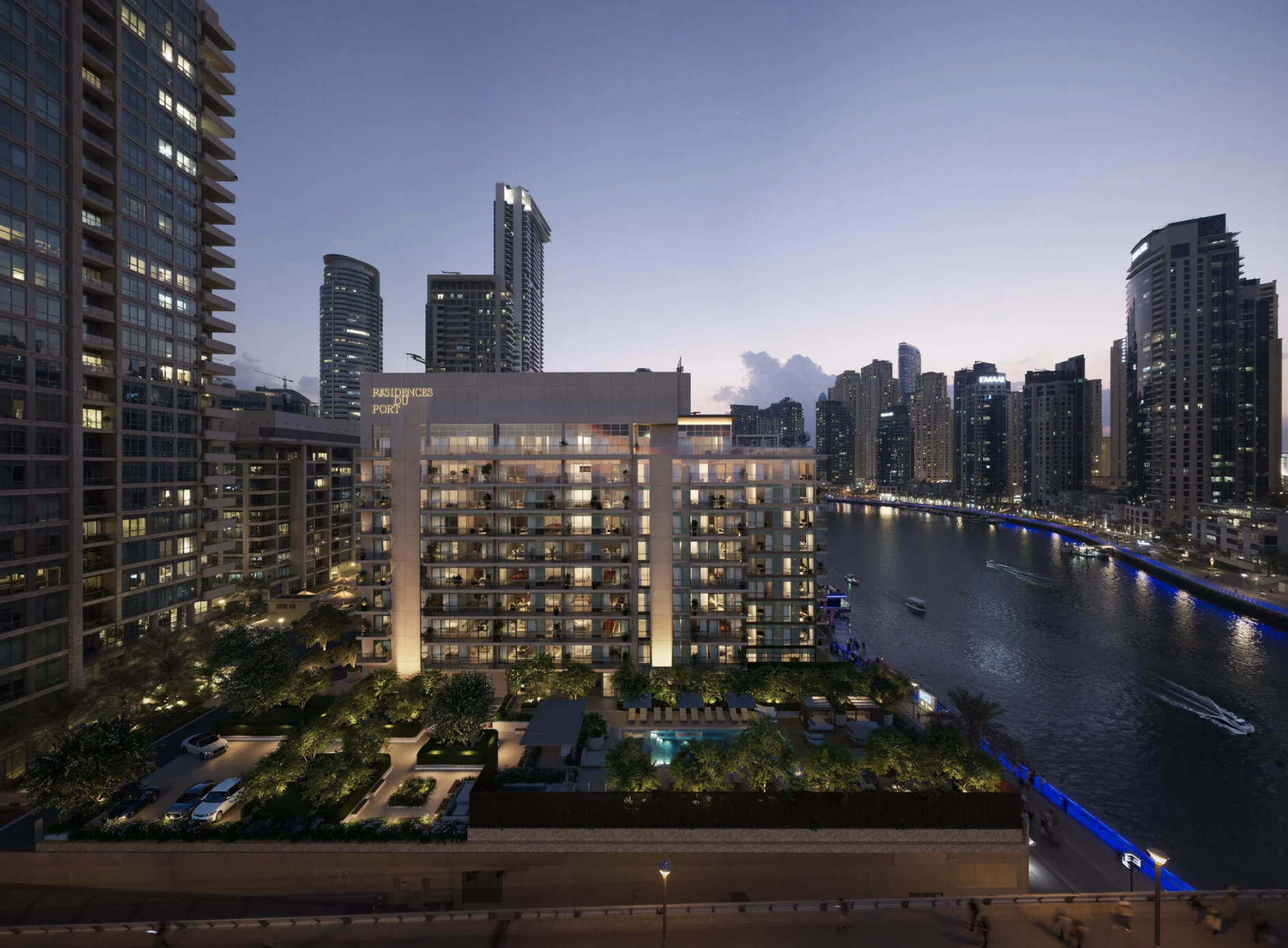 Residences-du-Port-vue-nuit