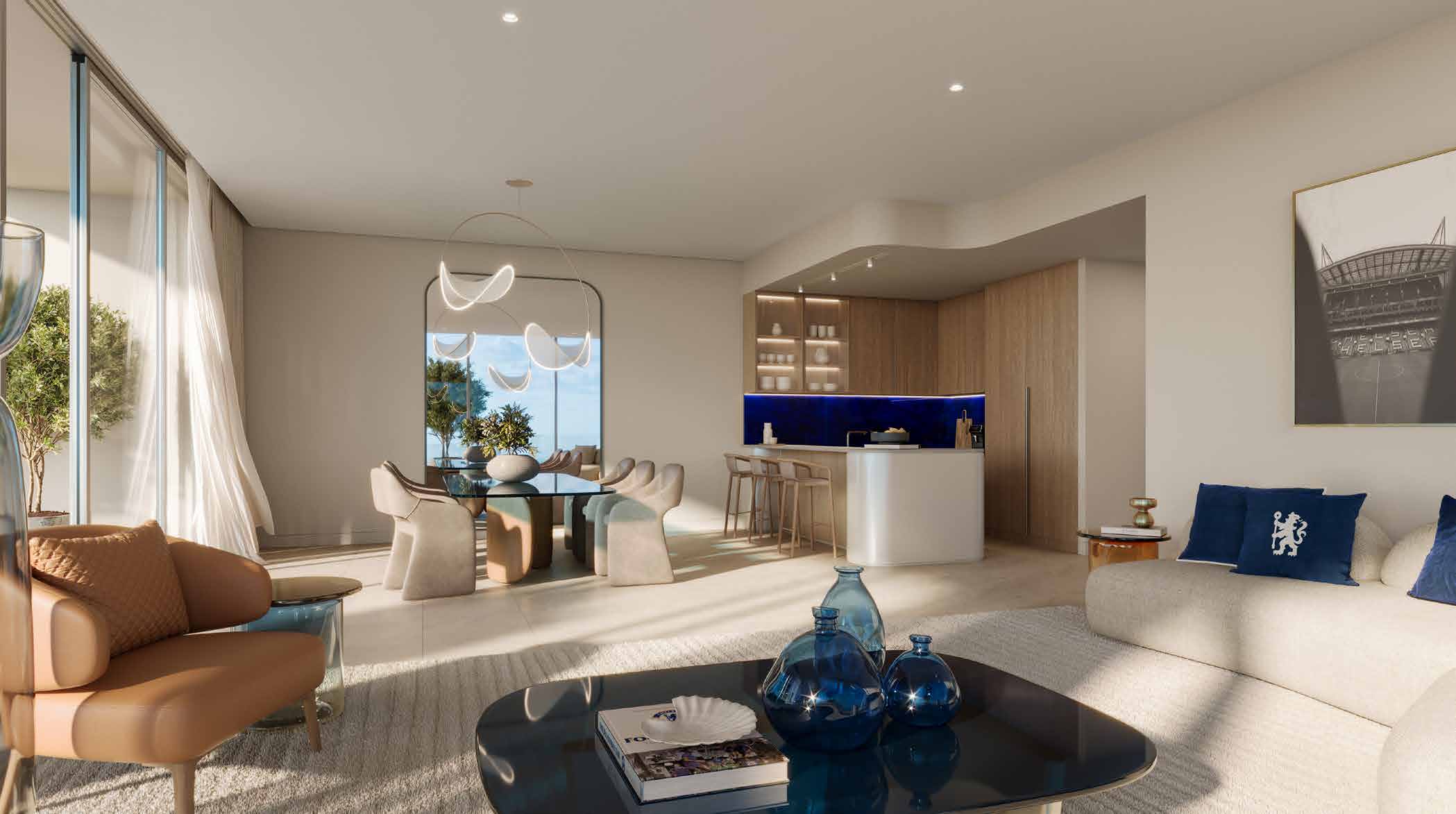 Chelsea Residences cuisine et salon