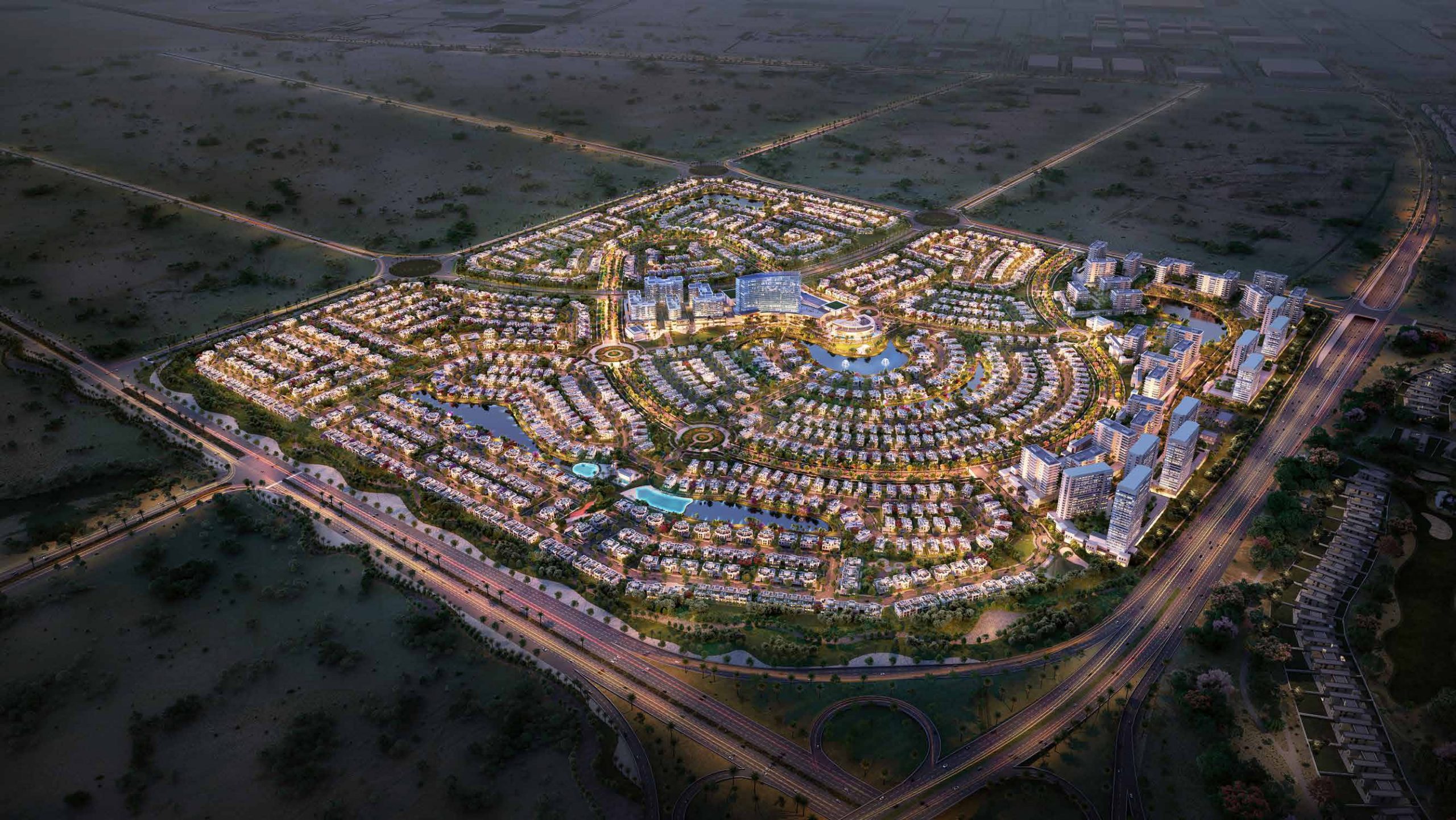 HAYAT by Dubai South - vue nuit