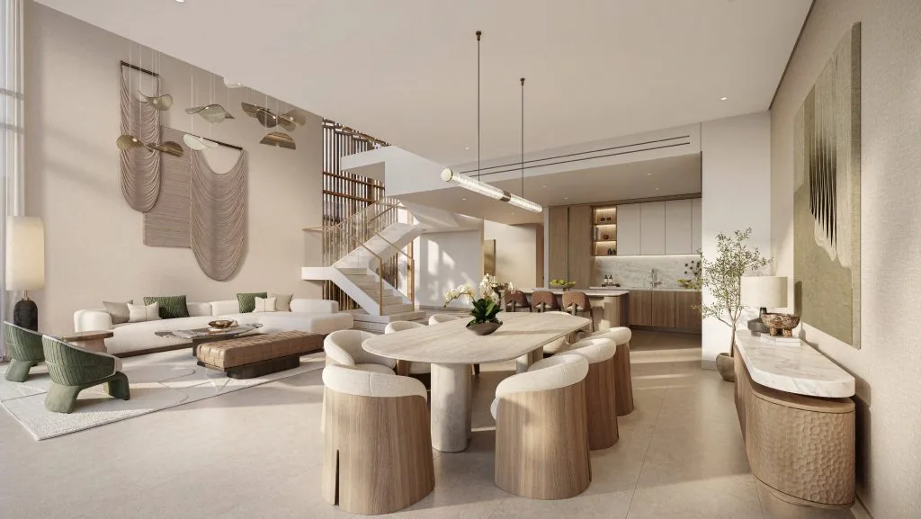 Bay Estate by Nakheel, salon en double hauteur