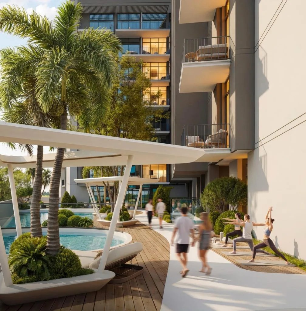 Lawncrest by Zimaya, piscine et terrasse